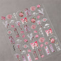 5D Chinese Lotus Flower Nail Art Stickers | Self-Adhesive Decals