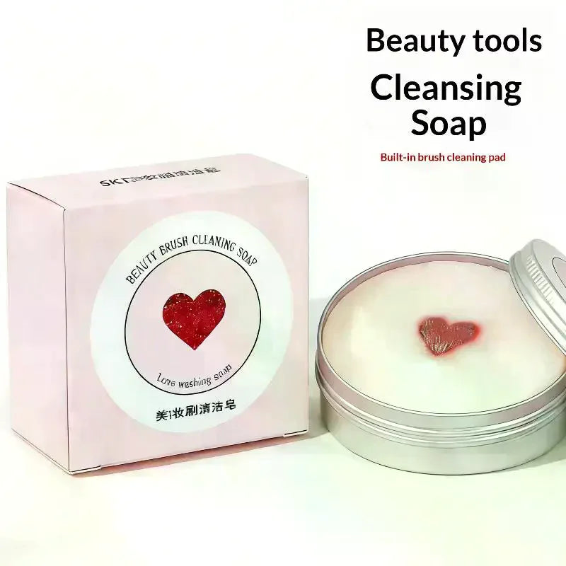 YOVIP 100g Makeup Brush Cleaner Soap + Cleaning Pad Brush Cleaner Soap QXL