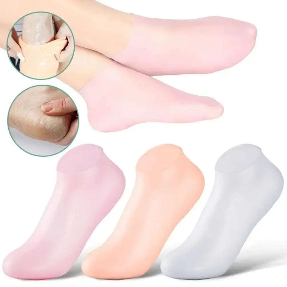 Silicone Moisturizing Socks – Anti-Crack Dry Heel Foot Care Moisturizing Foot Socks QXL