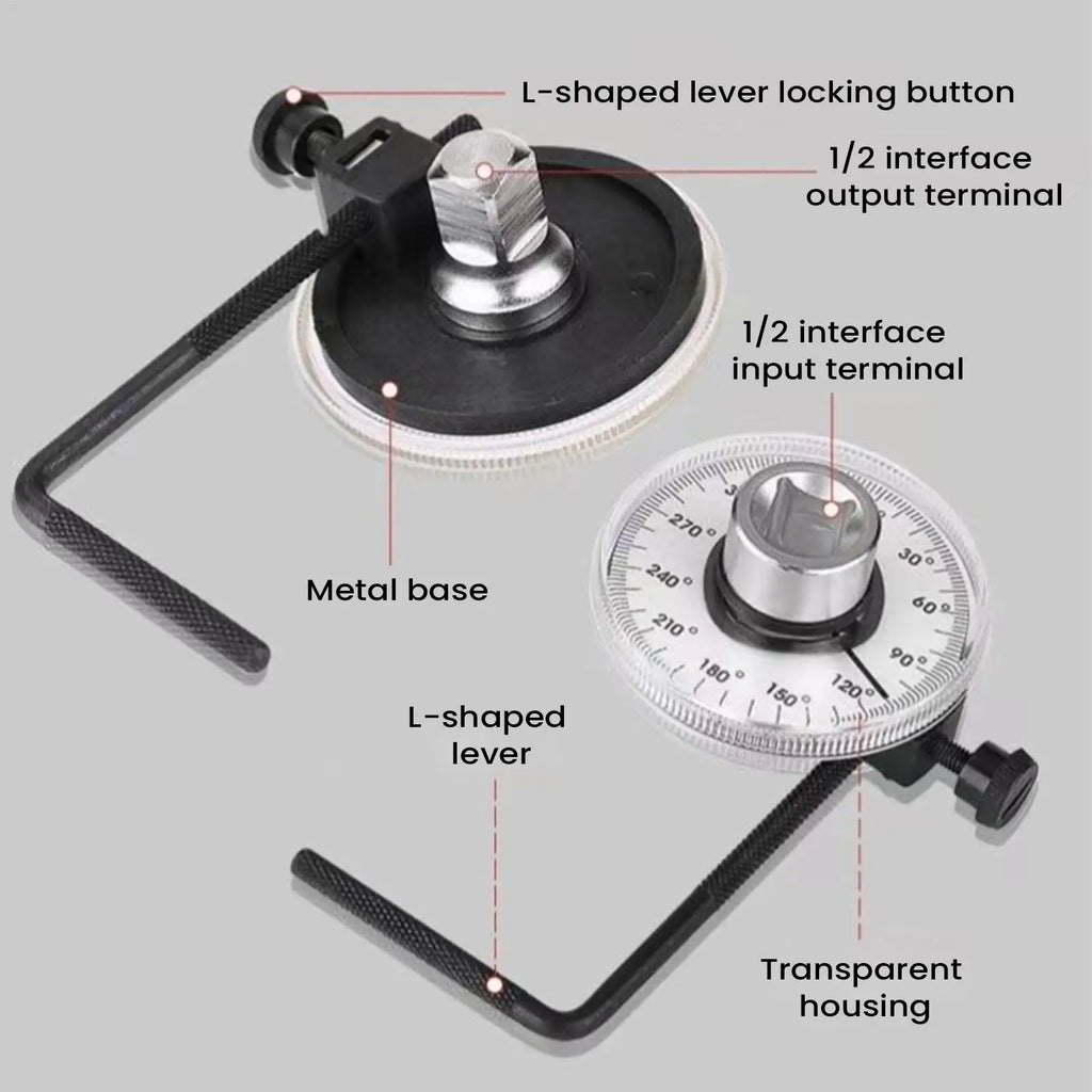 Torque Angle Gauge | CrV Dial Wrench Meter 0–330 Nm Torque Angle Gauge QXL