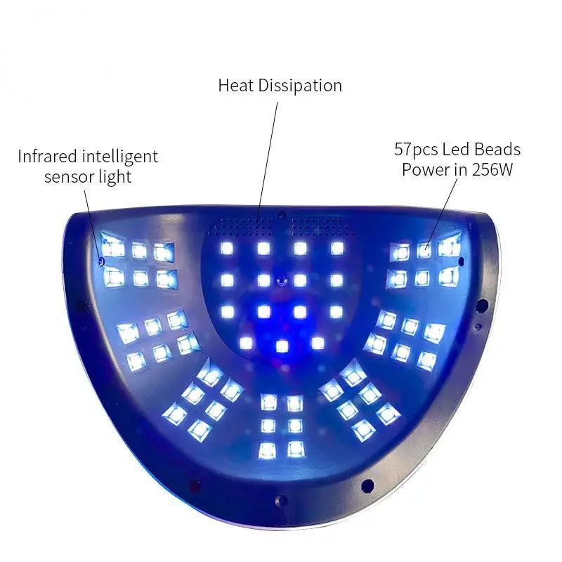 256W UV LED Nail Lamp | Smart Sensor Gel Nail Dryer UV LED Nail Lamp QXL