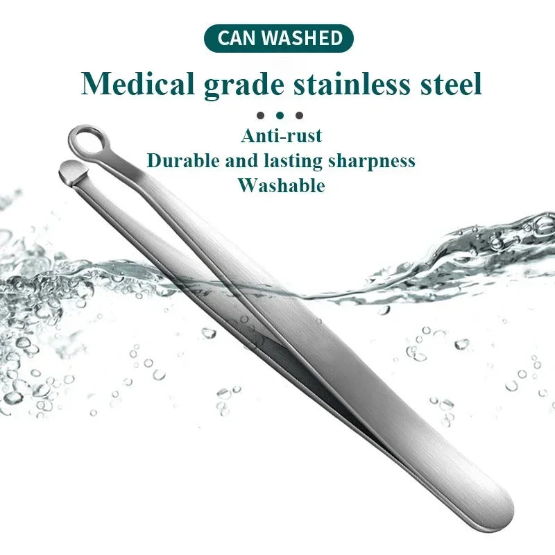 Manual Nose Hair Trimmer | Round Head Stainless Steel Clipper Nose Hair Trimmer QXL