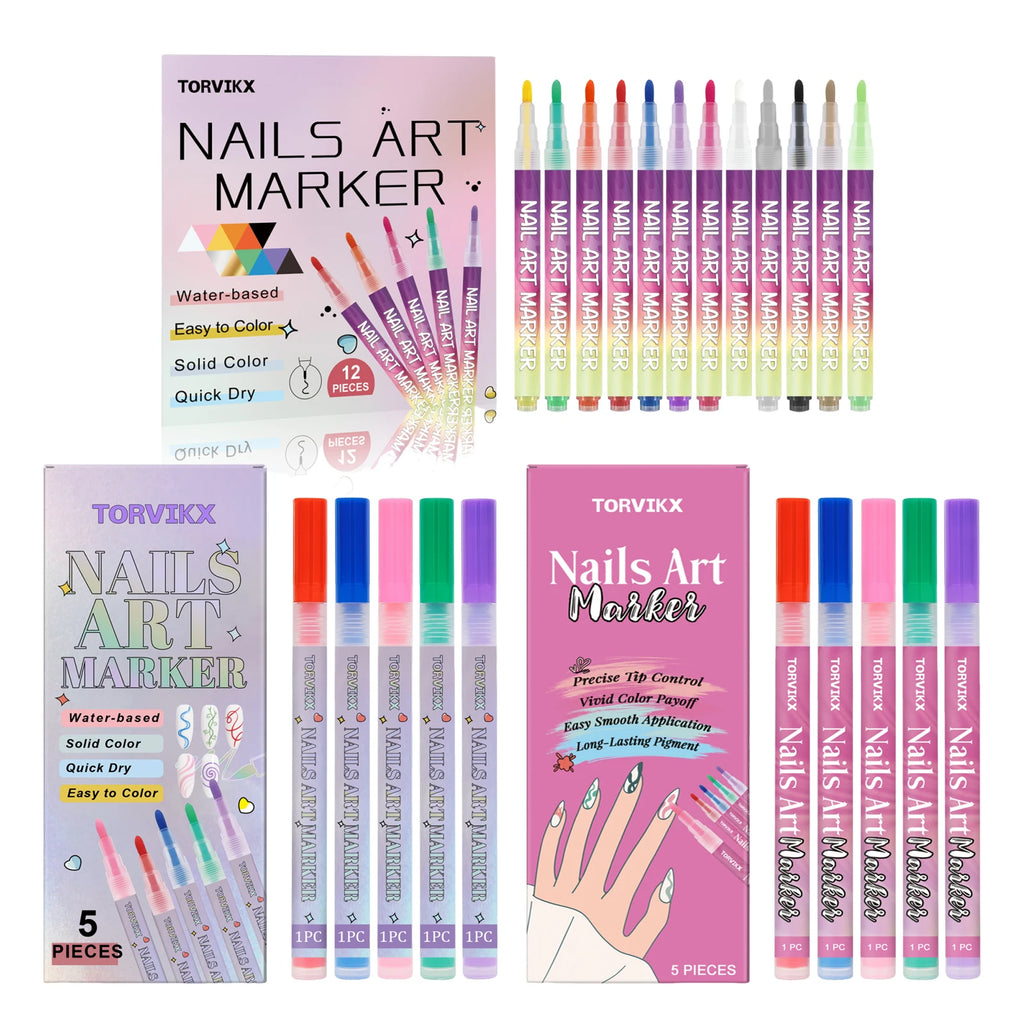 Waterproof Nail Art Graffiti Pen | Fine Tip Drawing Tool Nail Art Pen QXL