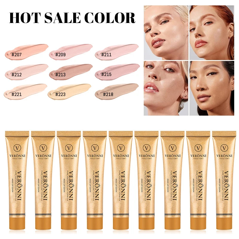 VERONNI Waterproof Liquid Concealer – Full Coverage, 14 Shades Liquid Concealer QXL