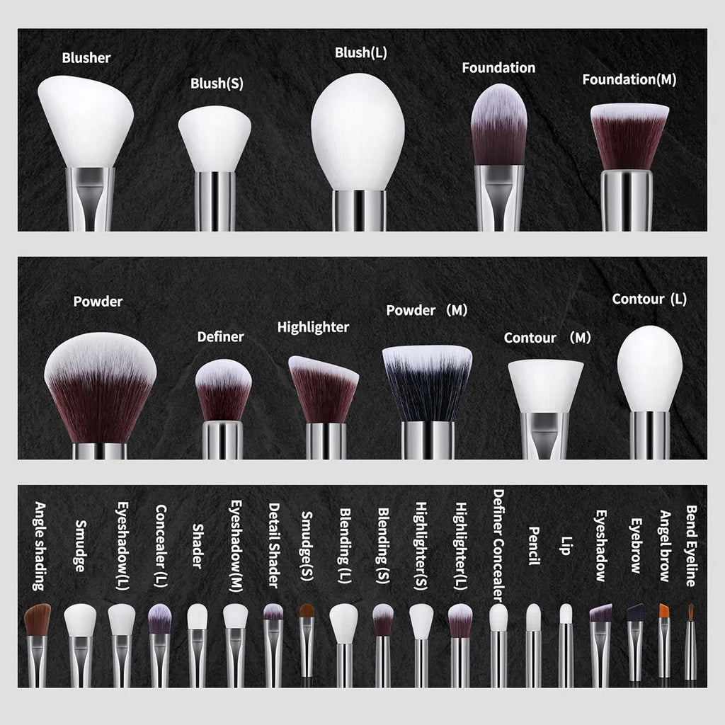 MAANGE 30-Pc Professional Makeup Brush Set – Soft Synthetic Makeup Brush Set QXL