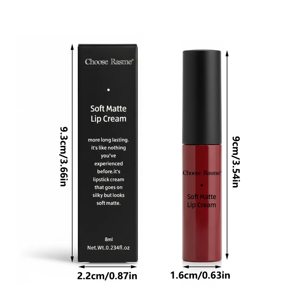 QIBEST Velvet Matte Liquid Lipstick | Long-Lasting Lip Gloss Matte Liquid Lipstick QXL