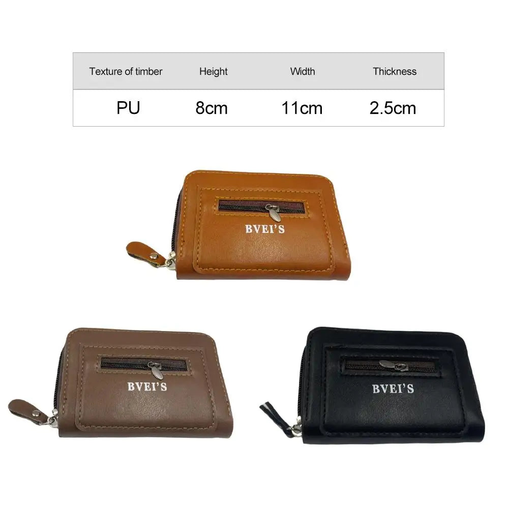 Anti-Theft Card Holder Wallet | Multi-Pocket Slim Coin Purse Card Holder Wallet QXL
