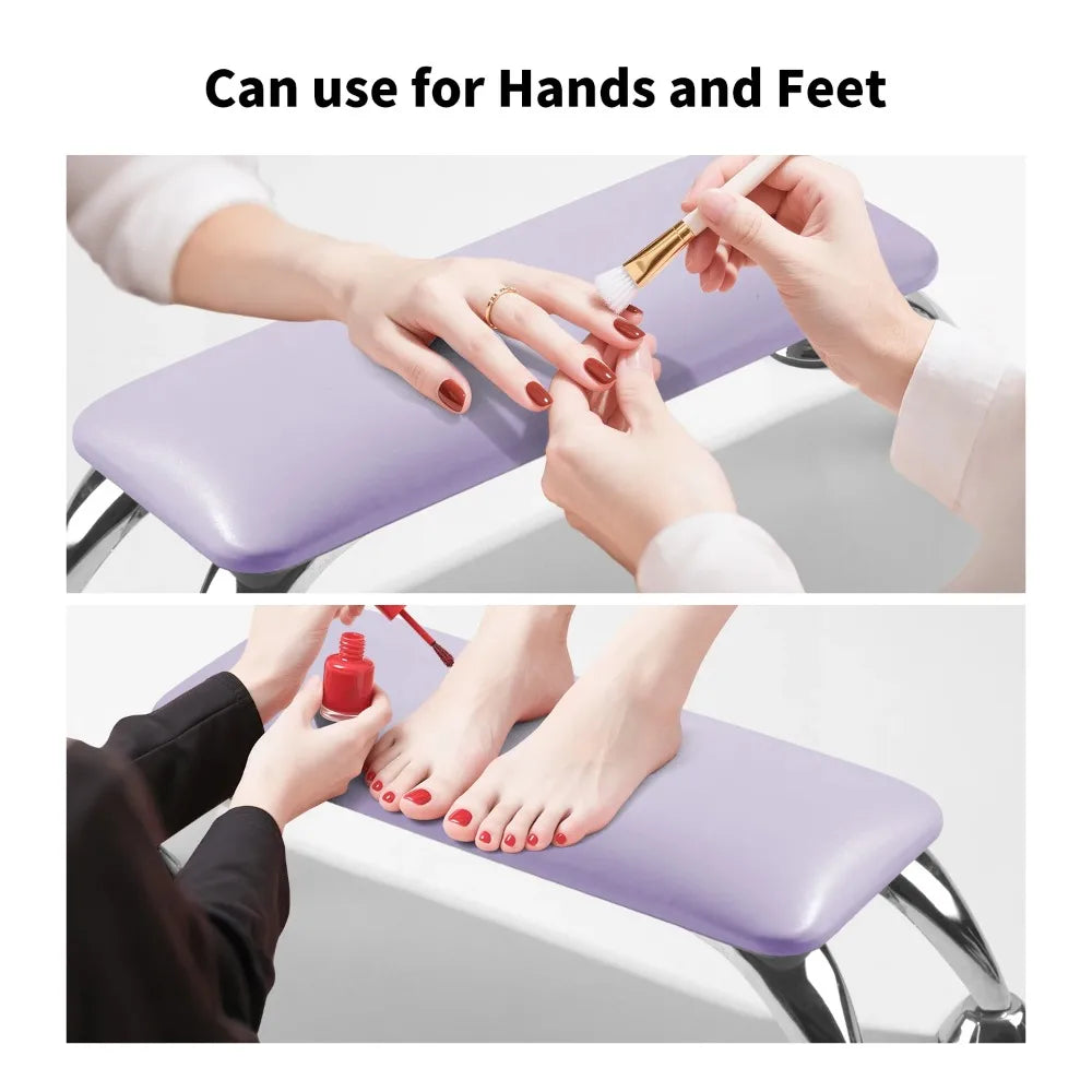 Nail Salon Armrest & Art Mat Set | Leather Hand Pillow Nail Salon Armrest Set QXL