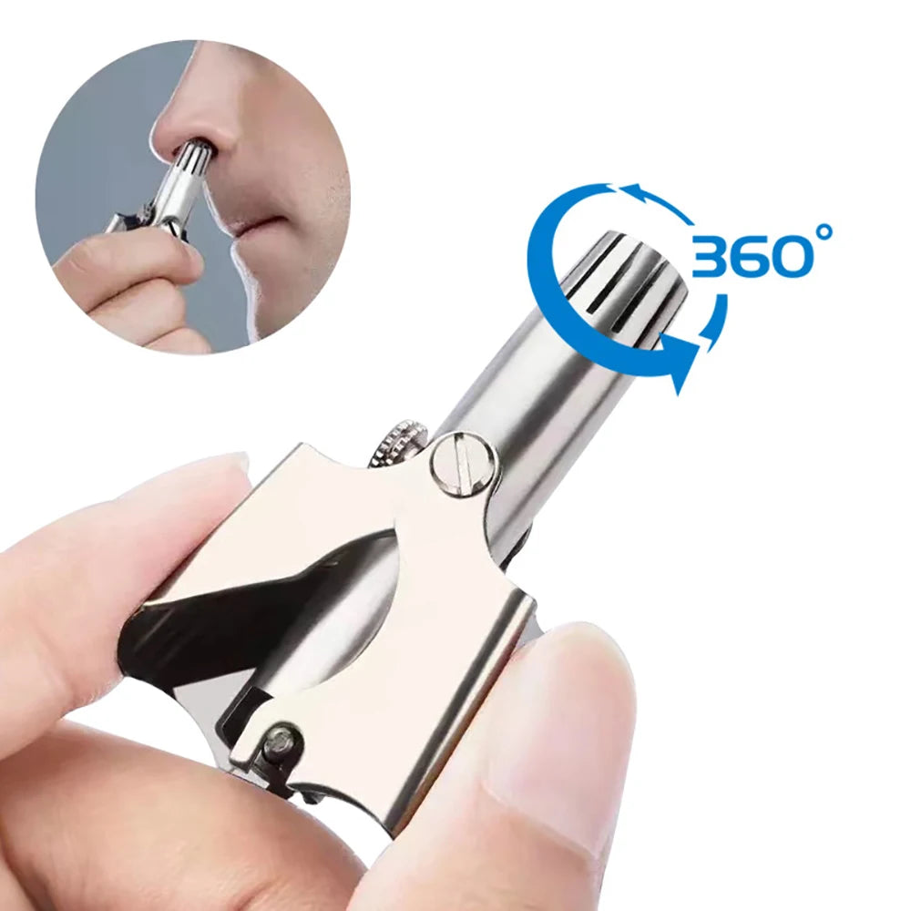 Manual Nose & Ear Hair Trimmer | Stainless Steel Washable Nose & Ear Trimmer QXL