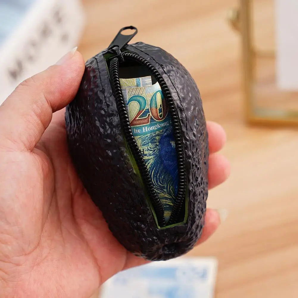 Avocado Coin Purse | Cute Novelty Mini Zipper Pouch Wallet Novelty Coin Purse QXL