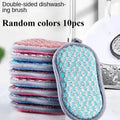 10-Pack Double-Sided Kitchen Sponge Scrubber Set Kitchen Sponge Scrubber QXL Random colors 10pcs