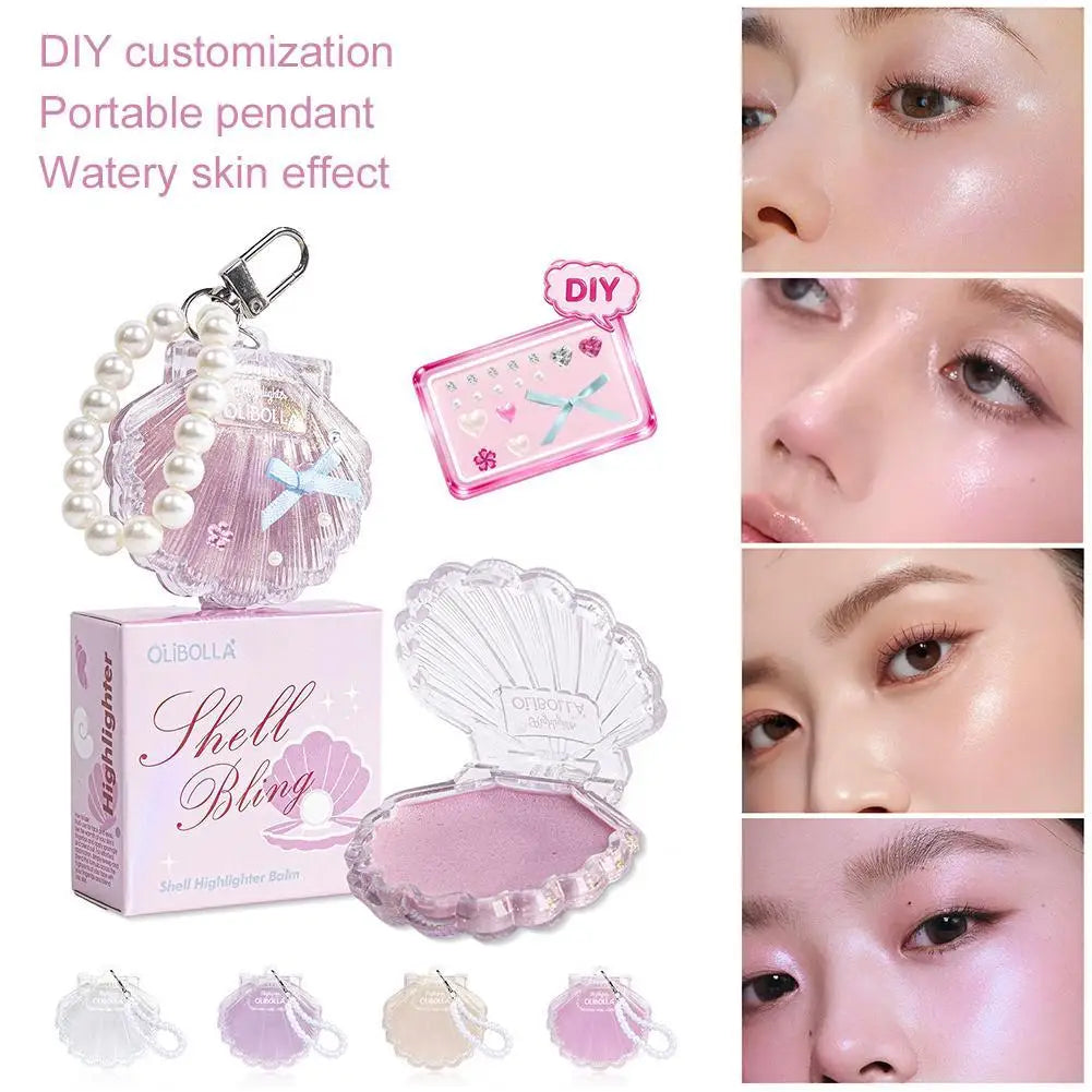 Seashell Cream Highlighter | Pearlescent Shimmer Face & Body Cream Highlighter QXL