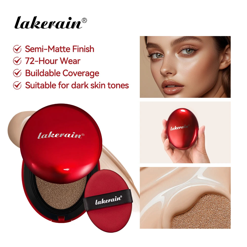 Lakerain Cushion Foundation SPF | Waterproof Full Coverage Cushion Foundation QXL