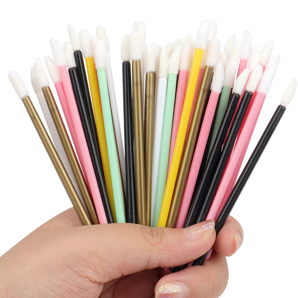 100-Pack Disposable Mascara Wands & Lip Brushes | Lash Applicator Disposable Makeup Applicators QXL
