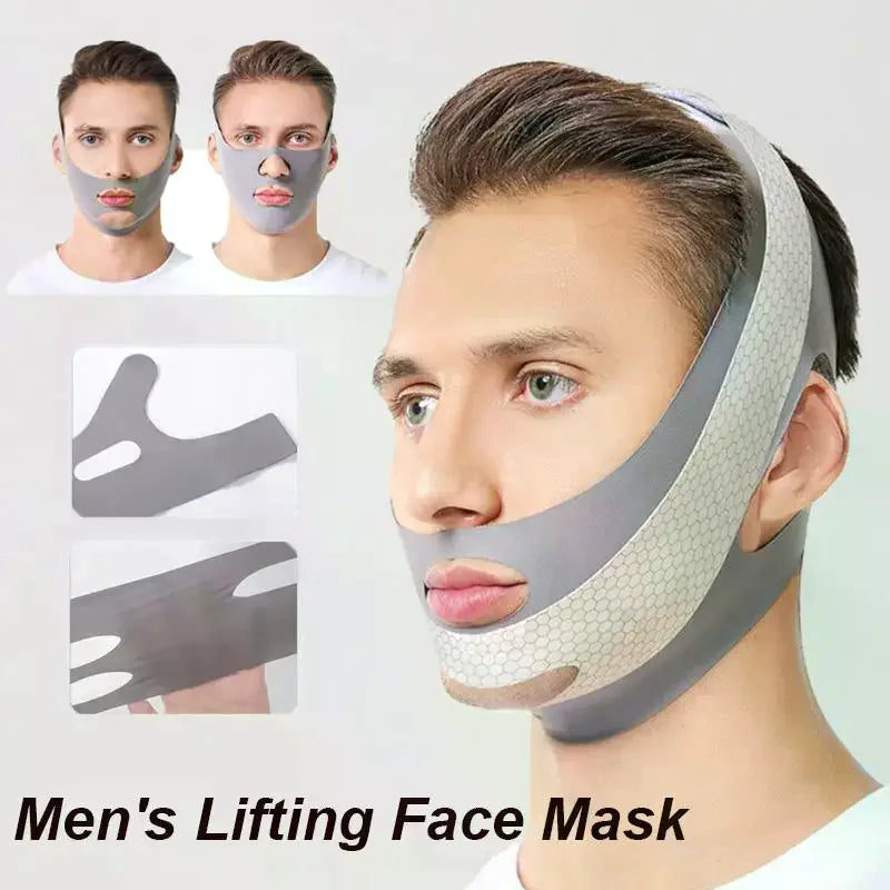 Men's V-Face Lifting Bandage | Chin Contouring Face Mask Face Lifting Bandage QXL
