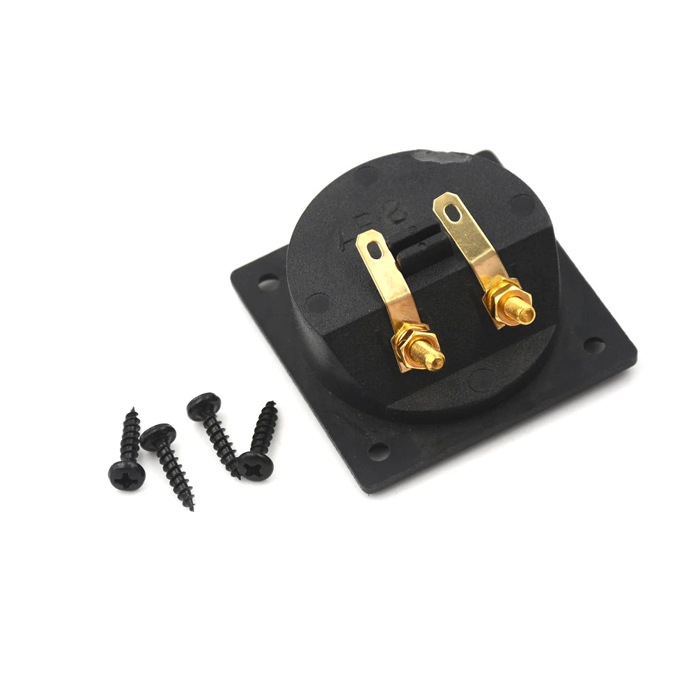 57mm Square Speaker Terminal Cup | Double Binding Post Gold Speaker Terminal Cup QXL