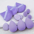 Triangle Velour Makeup Sponge Puff Set – 10 or 20 Pack Makeup Sponge Puff QXL 12pcs purple