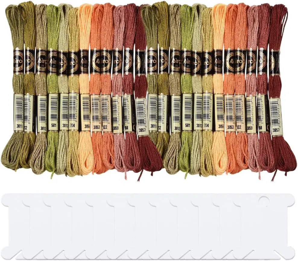 Variegated Embroidery Floss 24 Skeins | Gradient Cross Stitch Thread Embroidery Floss Set QXL AECH04-15449