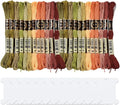 Variegated Embroidery Floss 24 Skeins | Gradient Cross Stitch Thread Embroidery Floss Set QXL AECH04-15449