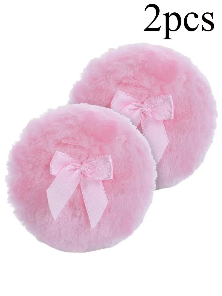 Large Velvet Powder Puff | Washable Face & Body Makeup Tool Velvet Powder Puff QXL 2pcs