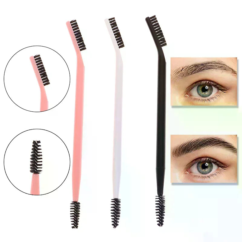 Double-Ended Eyebrow & Eyelash Spoolie Comb Brush Tool Eyebrow Spoolie Brush QXL