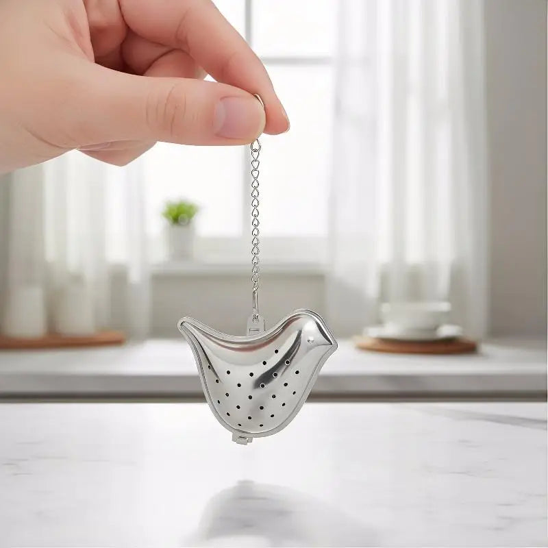 Stainless Steel Tea Infuser with Drip Tray | Extra Fine Mesh Tea Infuser QXL