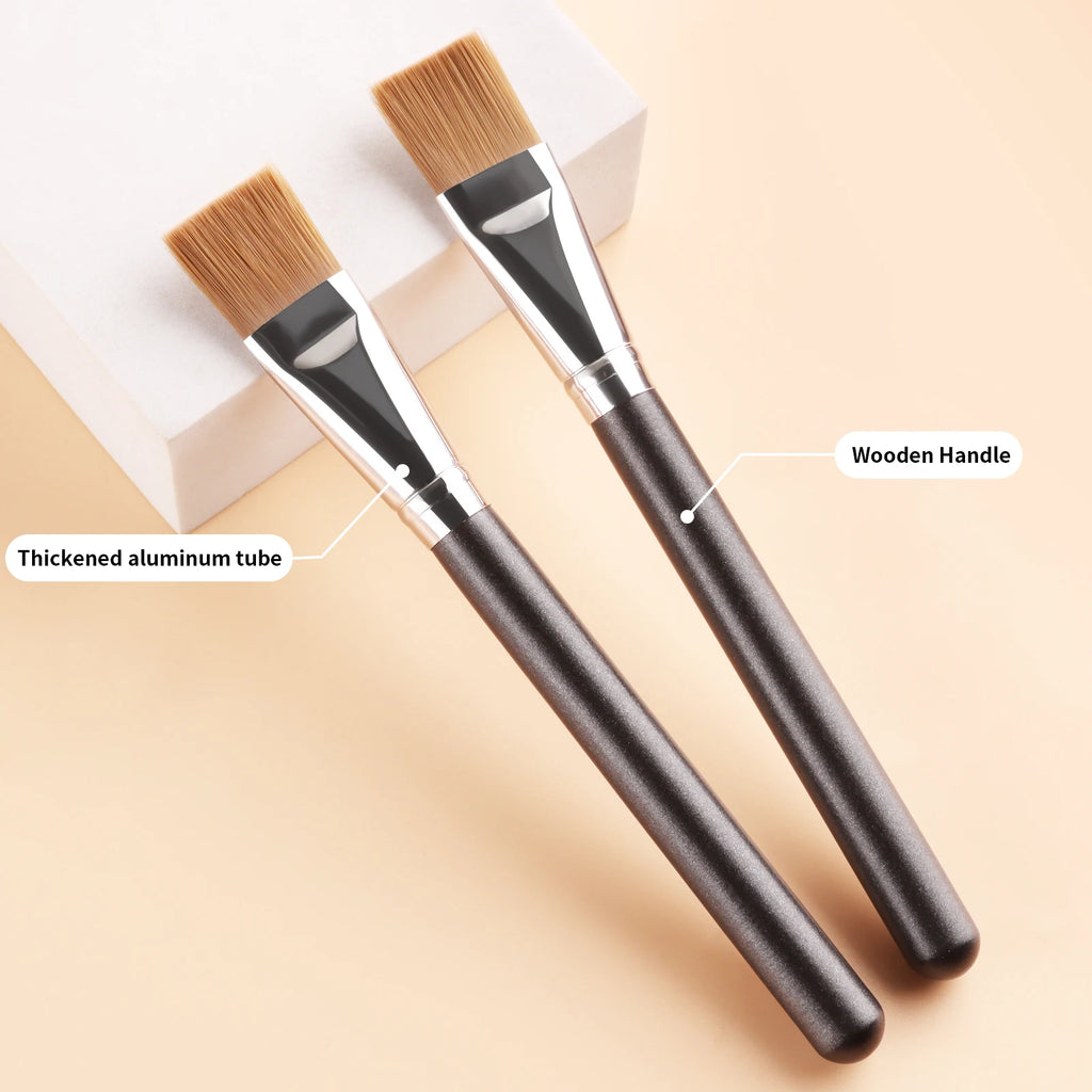 2-Pack Flat Foundation Brushes | Soft Synthetic Applicator Set Foundation Makeup Brush QXL