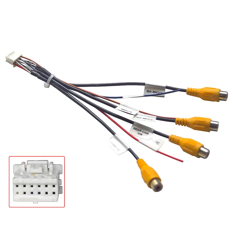 12-Pin Adapter for Android Head Unit 360 Panoramic Camera Car Camera Adapter QXL