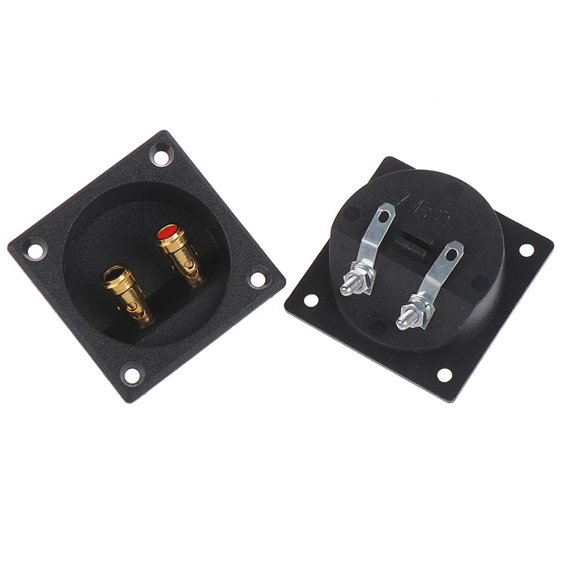 57mm Square Speaker Terminal Cup | Double Binding Post Gold Speaker Terminal Cup QXL
