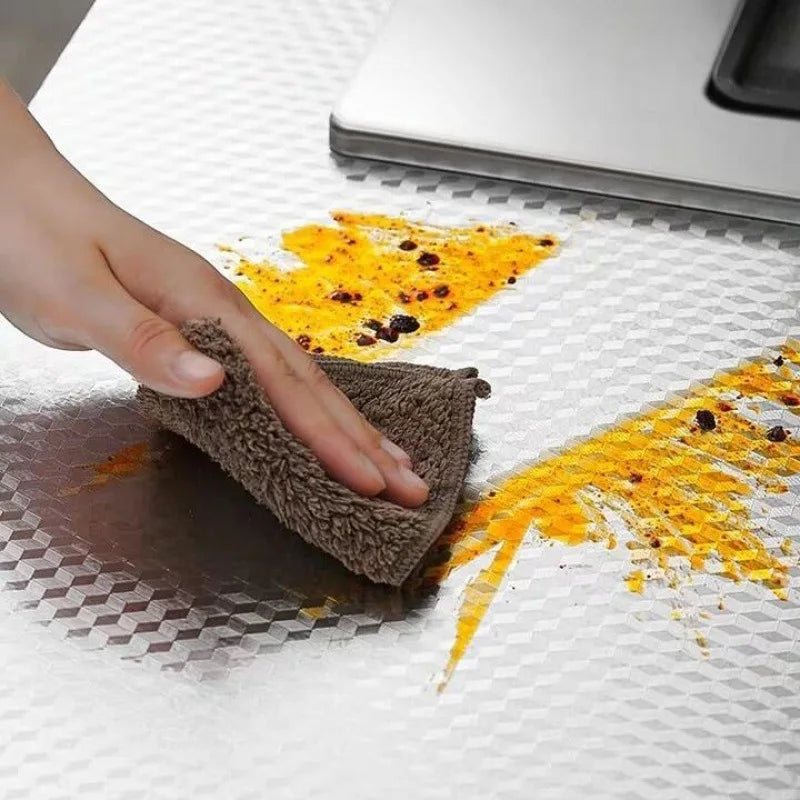 Peel & Stick Kitchen Backsplash Aluminum Foil Contact Paper Backsplash Contact Paper QXL