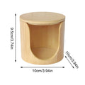 Round Wooden Cotton Pad Holder & Makeup Organizer Box Makeup Storage Organizer QXL wood
