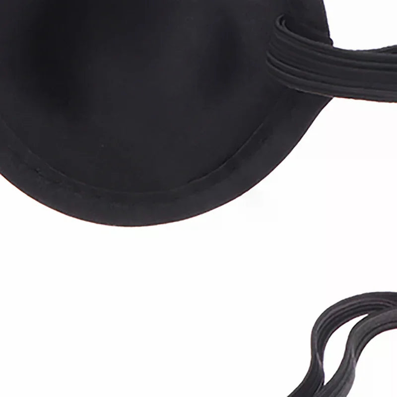 Black Pirate Eye Patch – Adjustable Washable Cosplay Eyepatch Costume Eye Patch QXL