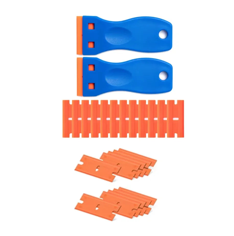 Plastic Razor Blade Scraper – Sticker & Glue Remover Tool Blade Scraper Tool QXL 2 and 22pcs