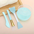 4-Piece DIY Face Mask Mixing Bowl Set | Silicone Brush & Spatula Face Mask Tool Set QXL Green
