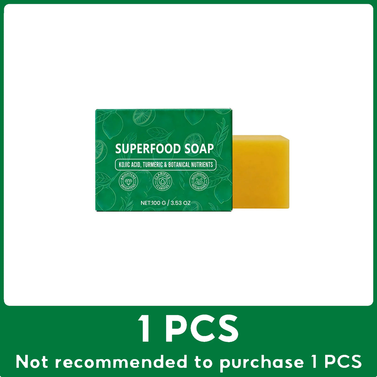 Natural Superfood Facial Soap – Brightening & Deep Cleansing Facial Cleansing Soap QXL 100G