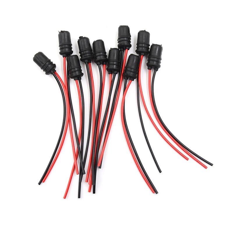 10-Pack T10 W5W Wedge Bulb Socket Extension Holders | Rubber Bulb Socket Holder QXL 10pcs