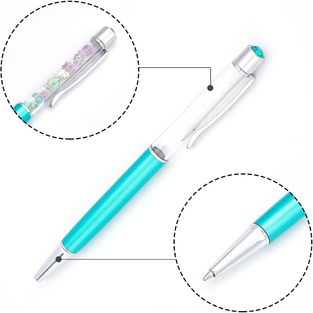 10-Pack Glitter Liquid Sand Ballpoint Pens | 10 Colors DIY Novelty Ballpoint Pen Set QXL