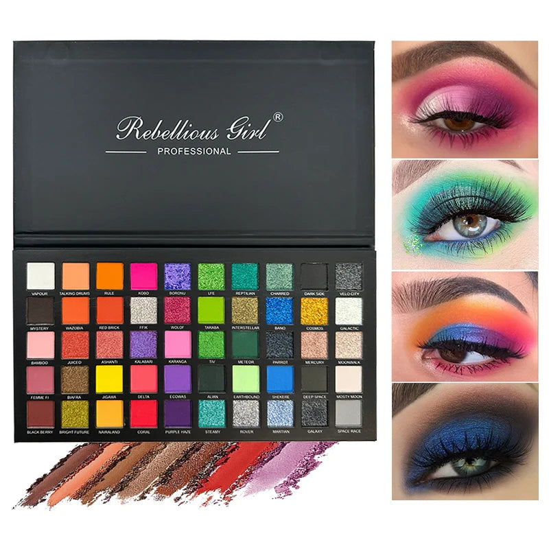 VERONNI 50-Color Eyeshadow Palette – Matte, Shimmer & Glitter Eyeshadow Palette QXL