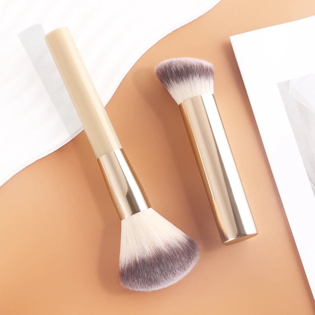 Ronshadow 2-Pc Powder & Contour Makeup Brush Set Makeup Brush Set QXL