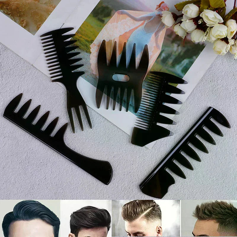 Wide Tooth Oil Slick Hair Comb for Men | Classic Styling Men's Hair Comb QXL