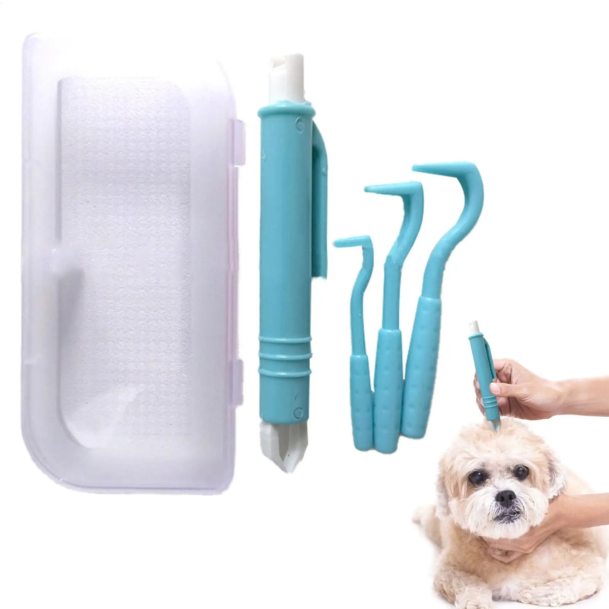 4-Piece Pet Tick & Flea Remover Kit – Hooks & Tweezers Pet Tick Remover Kit QXL