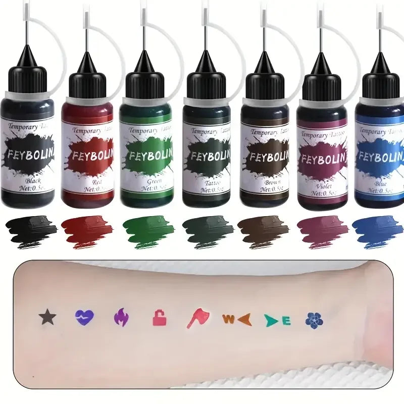 VERONNI Colored Tattoo Cream | Vibrant DIY Temporary Body Art Temporary Tattoo Cream QXL