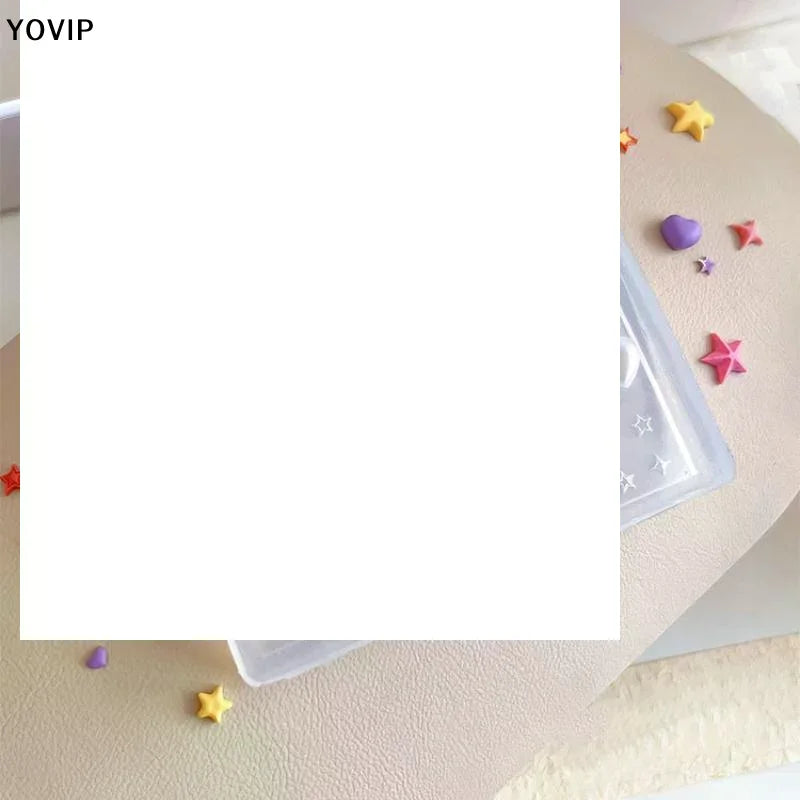 3D Silicone Nail Art Mold – Heart Star Pentagram DIY Charms Silicone Nail Mold QXL