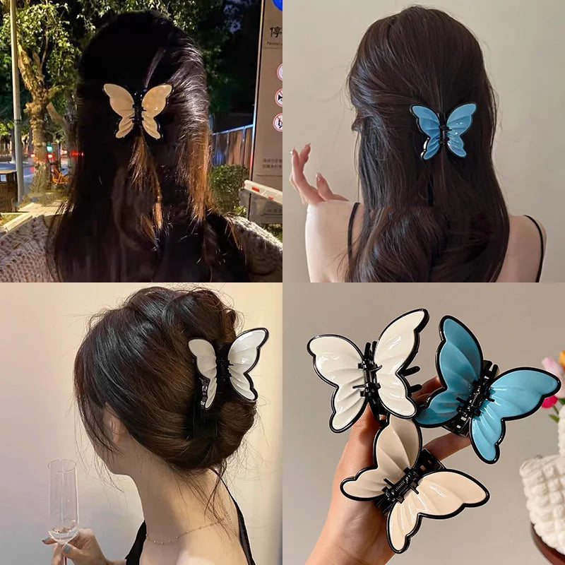 Butterfly Claw Hair Clip | Colorful Plastic Women's Accessory Butterfly Claw Clip QXL