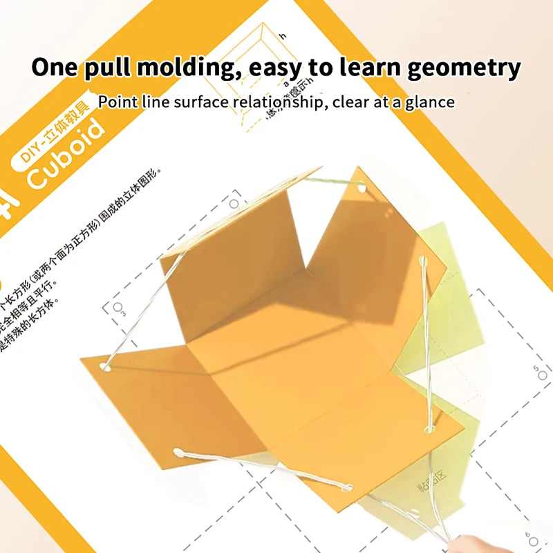 3D Geometry DIY Learning Book | Kids Spatial Thinking Game Educational Activity Book QXL