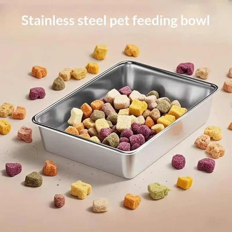 Elevated Dog Bowl | 15° Tilt 304 Stainless Steel Pet Feeder Elevated Pet Feeder QXL