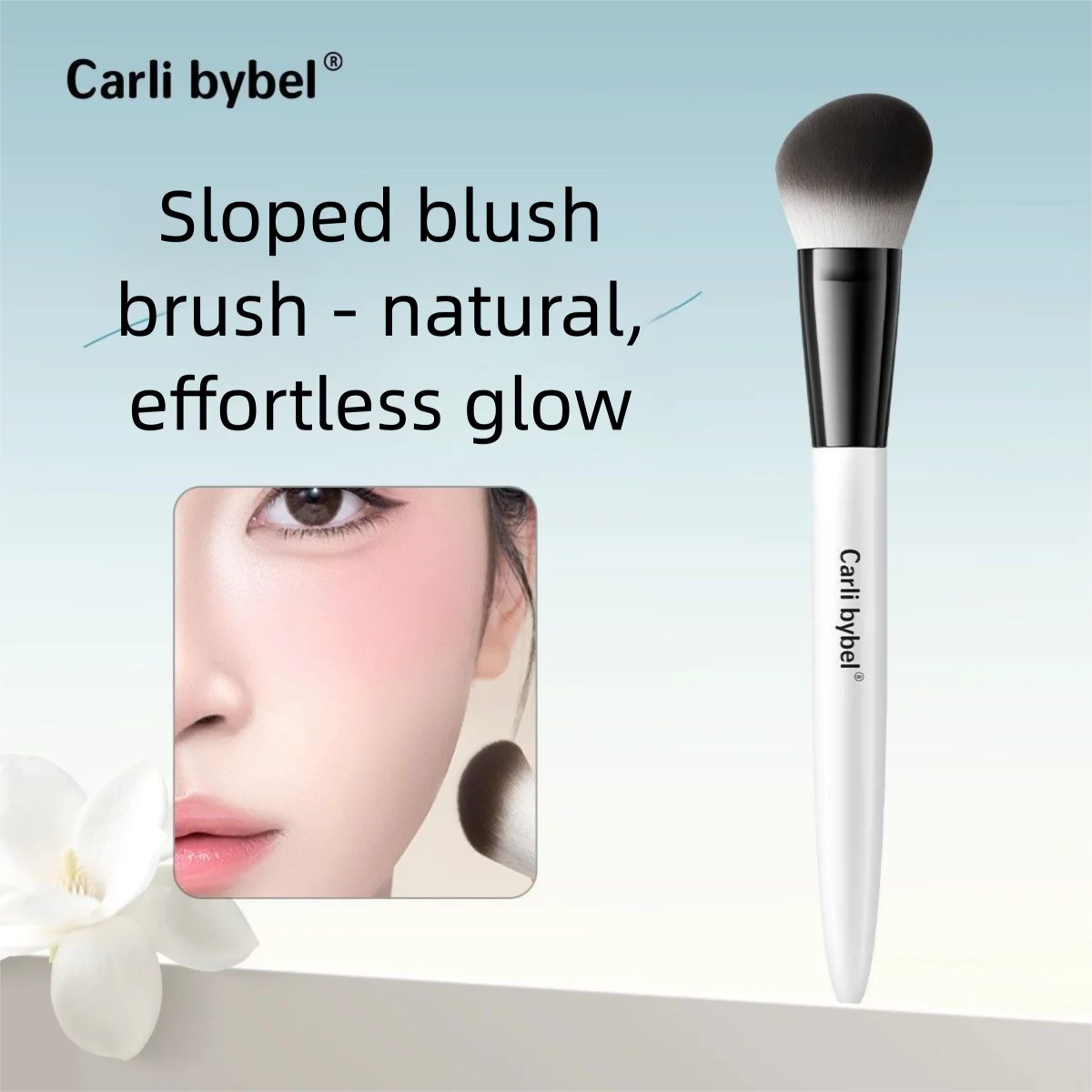 Slope Pointed Blush Brush – Ultra-Soft Synthetic Blending Blush Brush QXL 1 stippling brush