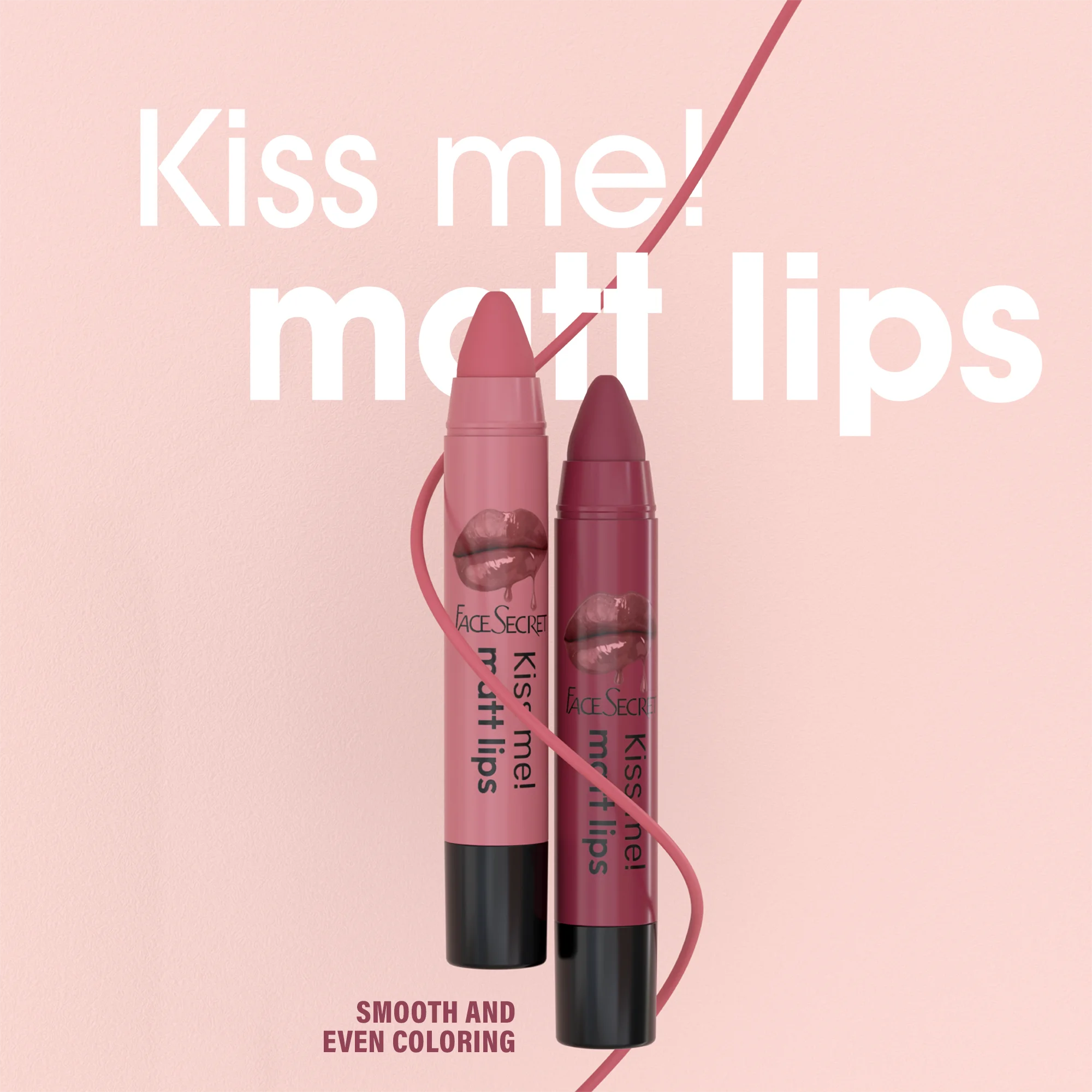 6-Color Velvet Matte Lipstick Crayon | Kissproof Lip Pen Matte Lipstick Crayon QXL