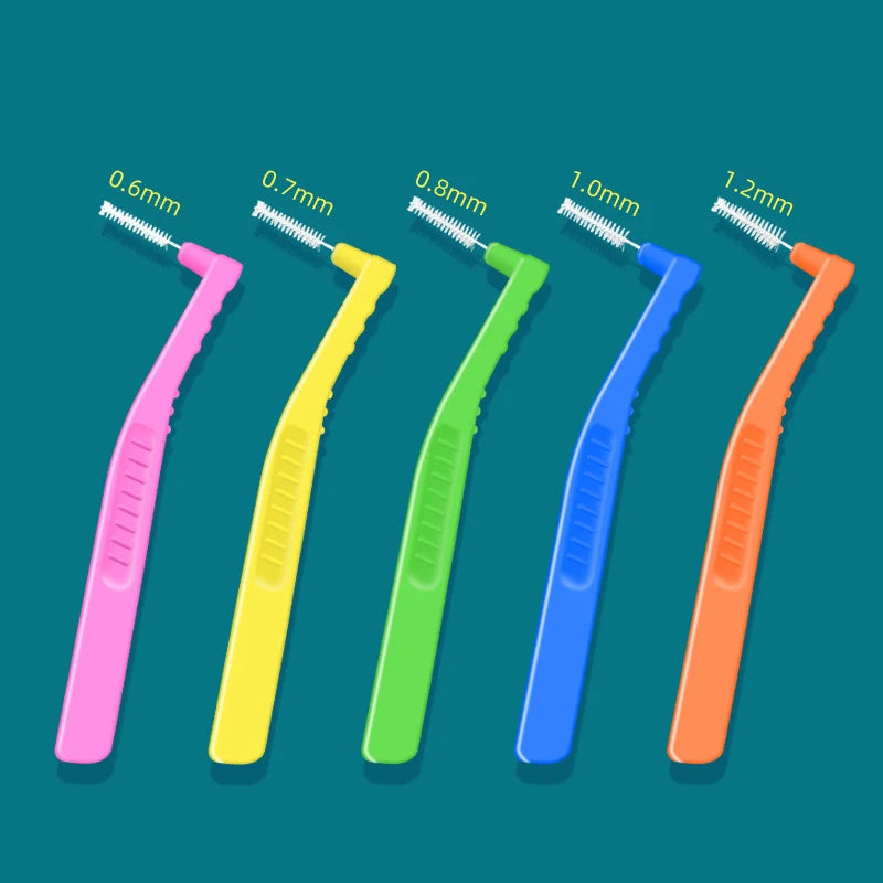 20-Pack L-Shaped Angled Interdental Brushes for Braces Interdental Brush Set QXL