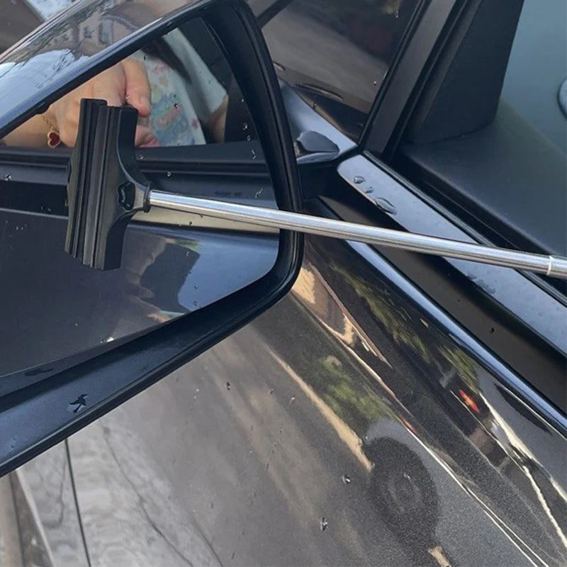 Car Rearview Mirror Wiper | Telescopic Squeegee Cleaner Car Mirror Wiper QXL